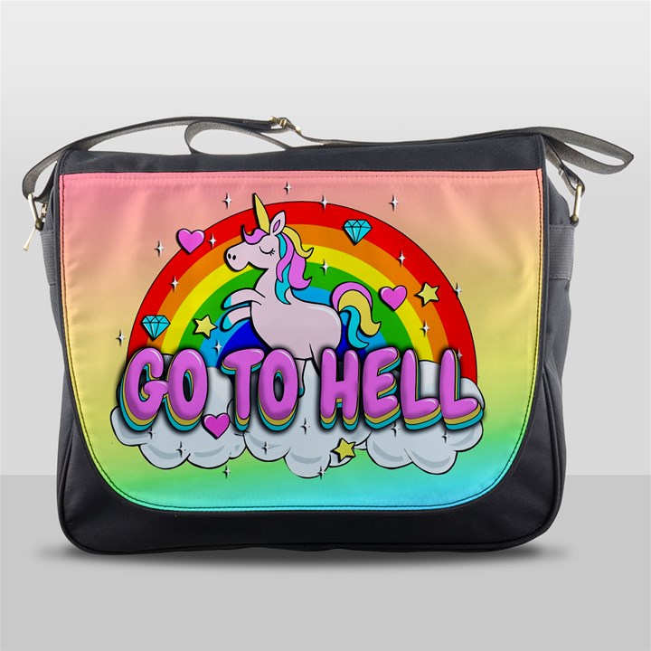 Go to Hell - Unicorn Messenger Bags