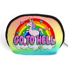 Go To Hell - Unicorn Accessory Pouches (medium)  by Valentinaart