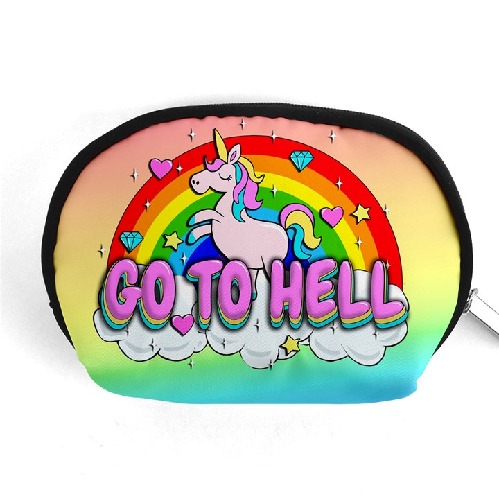 Go to Hell - Unicorn Accessory Pouches (Medium) 