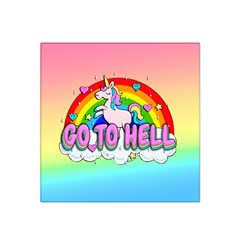 Go To Hell - Unicorn Satin Bandana Scarf by Valentinaart