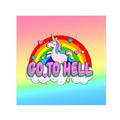 Go To Hell - Unicorn Small Satin Scarf (square) by Valentinaart