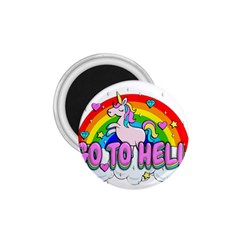 Go To Hell - Unicorn 1 75  Magnets by Valentinaart