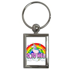 Go To Hell - Unicorn Key Chains (rectangle)  by Valentinaart