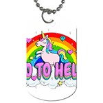 Go to Hell - Unicorn Dog Tag (One Side) Front