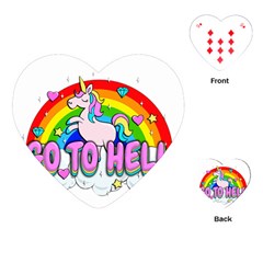 Go To Hell - Unicorn Playing Cards (heart) 