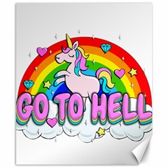 Go To Hell - Unicorn Canvas 8  X 10  by Valentinaart