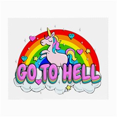 Go To Hell - Unicorn Small Glasses Cloth (2-side) by Valentinaart