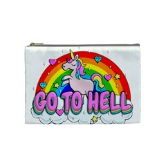 Go To Hell - Unicorn Cosmetic Bag (medium)  by Valentinaart