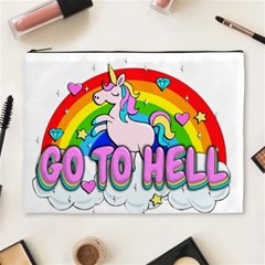 Go To Hell - Unicorn Cosmetic Bag (xl) by Valentinaart