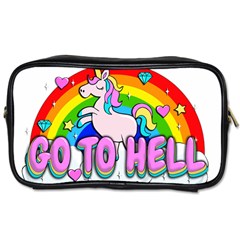 Go To Hell - Unicorn Toiletries Bags 2-side by Valentinaart