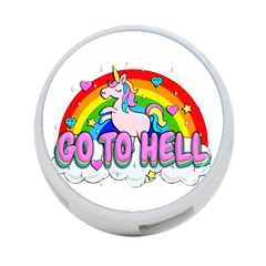 Go To Hell - Unicorn 4-port Usb Hub (two Sides)  by Valentinaart