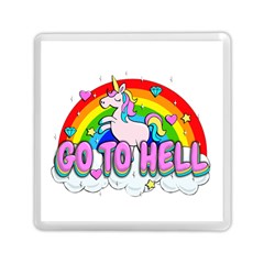 Go To Hell - Unicorn Memory Card Reader (square)  by Valentinaart