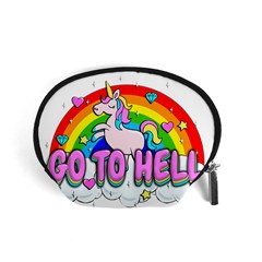 Go To Hell - Unicorn Accessory Pouches (small)  by Valentinaart