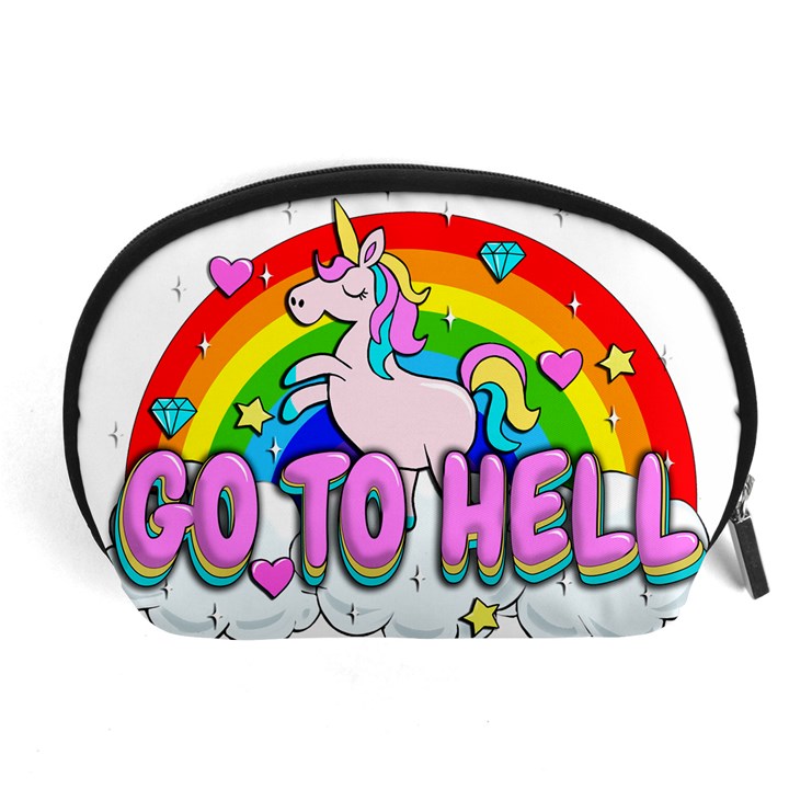 Go to Hell - Unicorn Accessory Pouches (Large) 