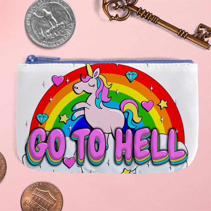 Go to Hell - Unicorn Large Coin Purse