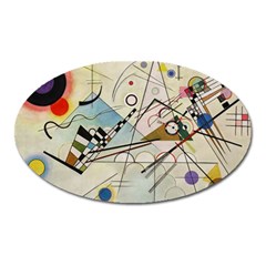 Composition 8 - Vasily Kandinsky Oval Magnet by Valentinaart