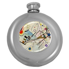 Composition 8 - Vasily Kandinsky Round Hip Flask (5 Oz) by Valentinaart