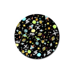 Space Pattern Magnet 3  (round) by Valentinaart