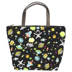 Space Pattern Bucket Bags by Valentinaart