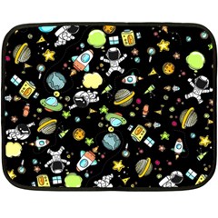 Space Pattern Fleece Blanket (mini) by Valentinaart