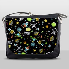 Space Pattern Messenger Bags by Valentinaart