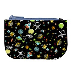 Space Pattern Large Coin Purse by Valentinaart