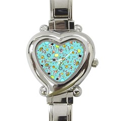 Space Pattern Heart Italian Charm Watch by Valentinaart