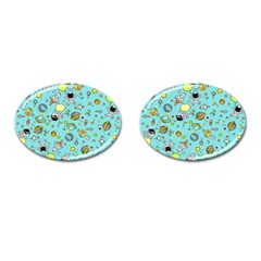 Space Pattern Cufflinks (oval) by Valentinaart