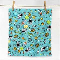 Space Pattern Face Towel by Valentinaart