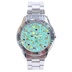 Space Pattern Stainless Steel Analogue Watch by Valentinaart