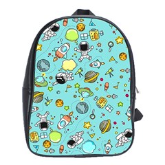 Space Pattern School Bag (xl) by Valentinaart