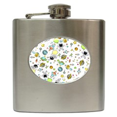 Space Pattern Hip Flask (6 Oz) by Valentinaart