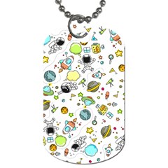 Space Pattern Dog Tag (two Sides) by Valentinaart