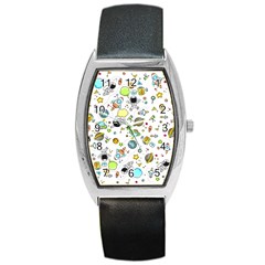 Space Pattern Barrel Style Metal Watch by Valentinaart