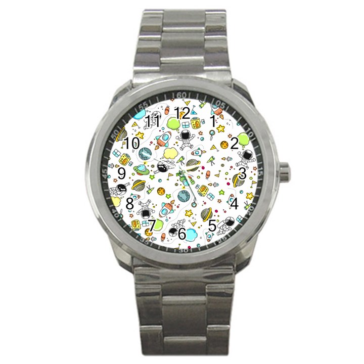 Space Pattern Sport Metal Watch