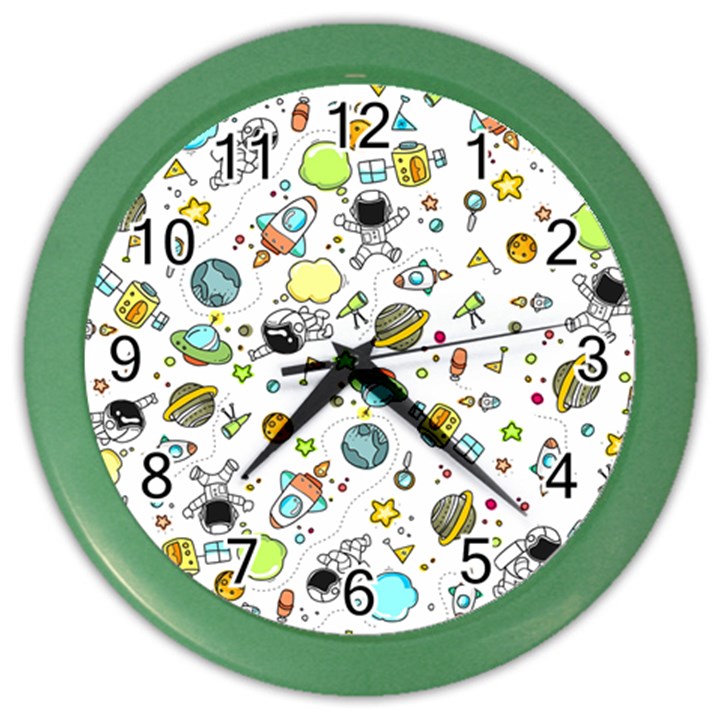 Space Pattern Color Wall Clocks