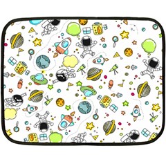 Space Pattern Double Sided Fleece Blanket (mini)  by Valentinaart