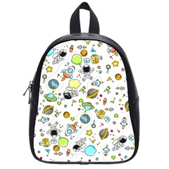 Space Pattern School Bag (small) by Valentinaart