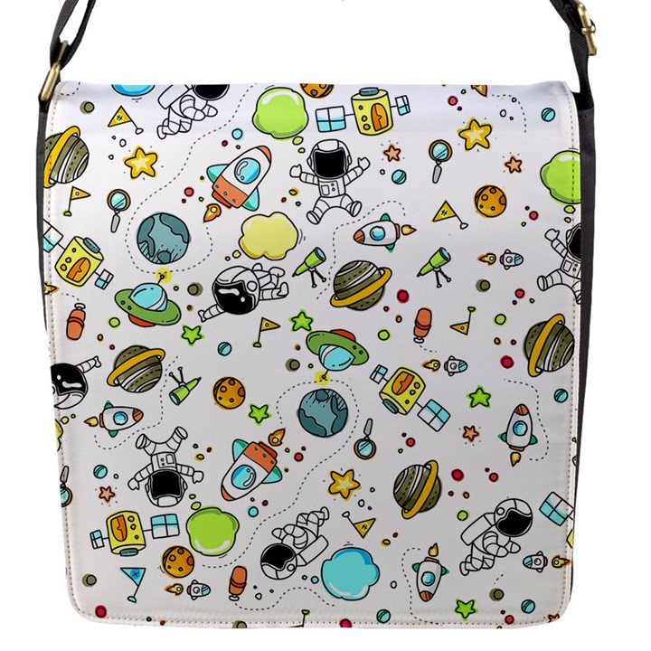 Space Pattern Flap Messenger Bag (S)