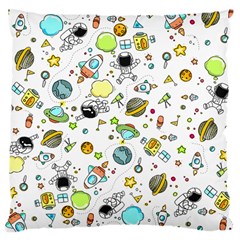 Space Pattern Large Cushion Case (one Side) by Valentinaart