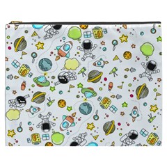 Space Pattern Cosmetic Bag (xxxl)  by Valentinaart