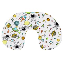 Space Pattern Travel Neck Pillows by Valentinaart