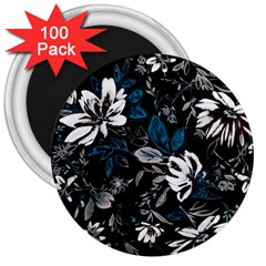 Floral Pattern 3  Magnets (100 Pack) by Valentinaart