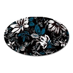 Floral Pattern Oval Magnet by Valentinaart