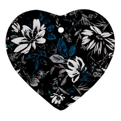 Floral Pattern Heart Ornament (two Sides) by Valentinaart