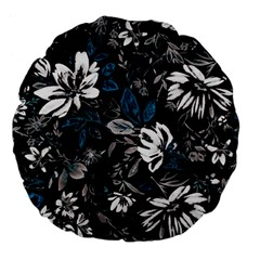 Floral Pattern Large 18  Premium Flano Round Cushions by Valentinaart