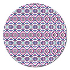 Colorful Folk Pattern Magnet 5  (round) by dflcprints