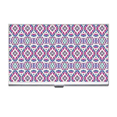 Colorful Folk Pattern Business Card Holders by dflcprints