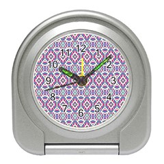 Colorful Folk Pattern Travel Alarm Clocks by dflcprints