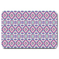 Colorful Folk Pattern Large Doormat  by dflcprints